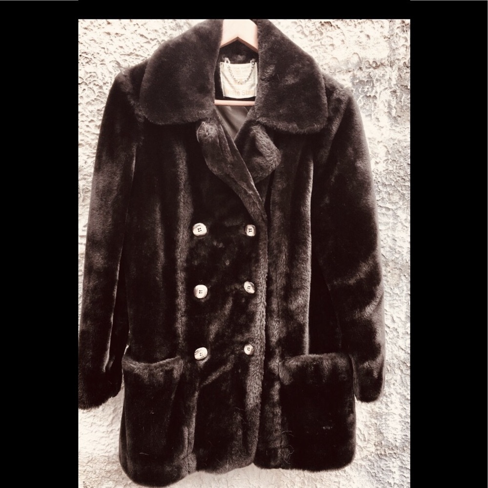 Fuzzy Teddy Coat Dark Brown
